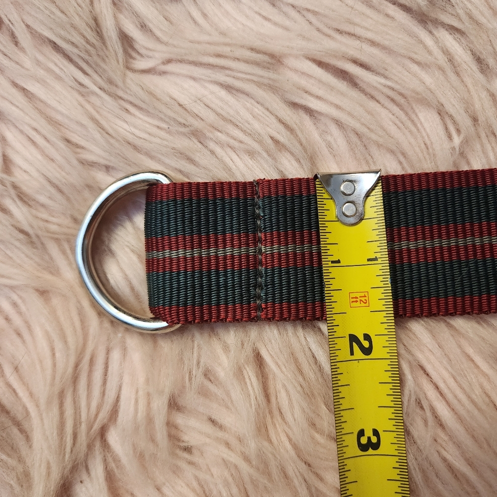 Barney's New York belt striped double d-ring web adjustable - Picture 7 of 8